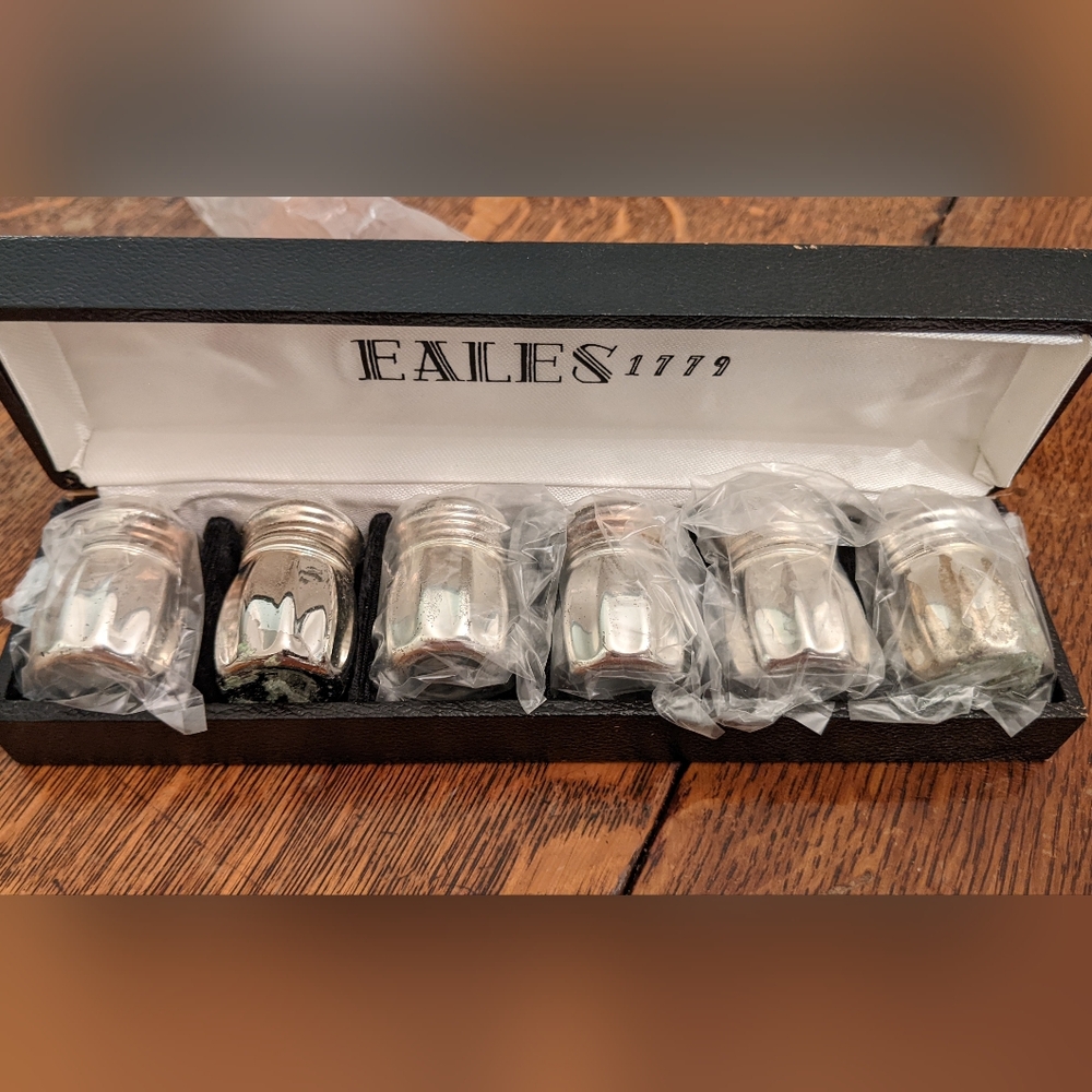 Vintage EALES 1779 Set of 6 Mini Salt-Pepper Shakers